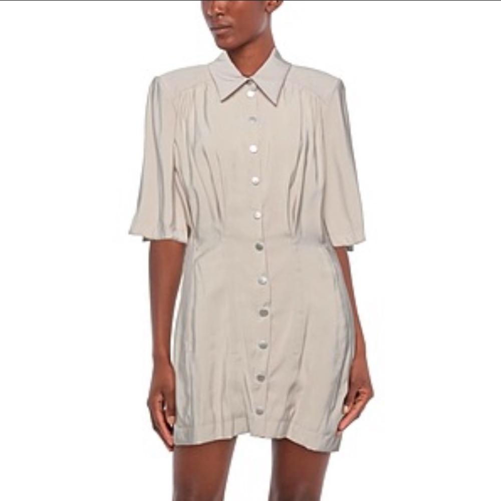 NWT ba&sh Cara Button Front Shirt Dress